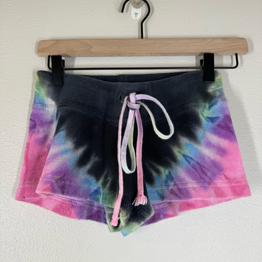 Hard Tail Girls Tie Dye Terry Cloth Low Rise Shorts Size Youth Large Or 14